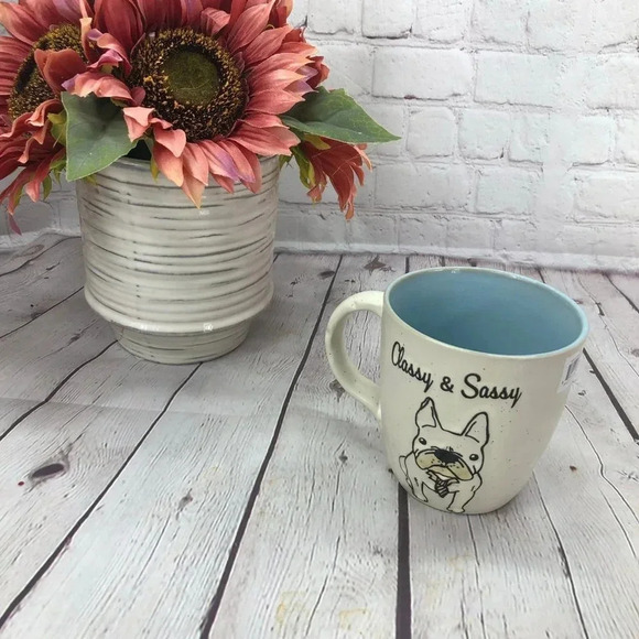 NWT frenchie french bulldog classy & sassy Mug DOG MOM - Picture 1 of 6